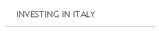 INVESTING IN ITALY (Eng)